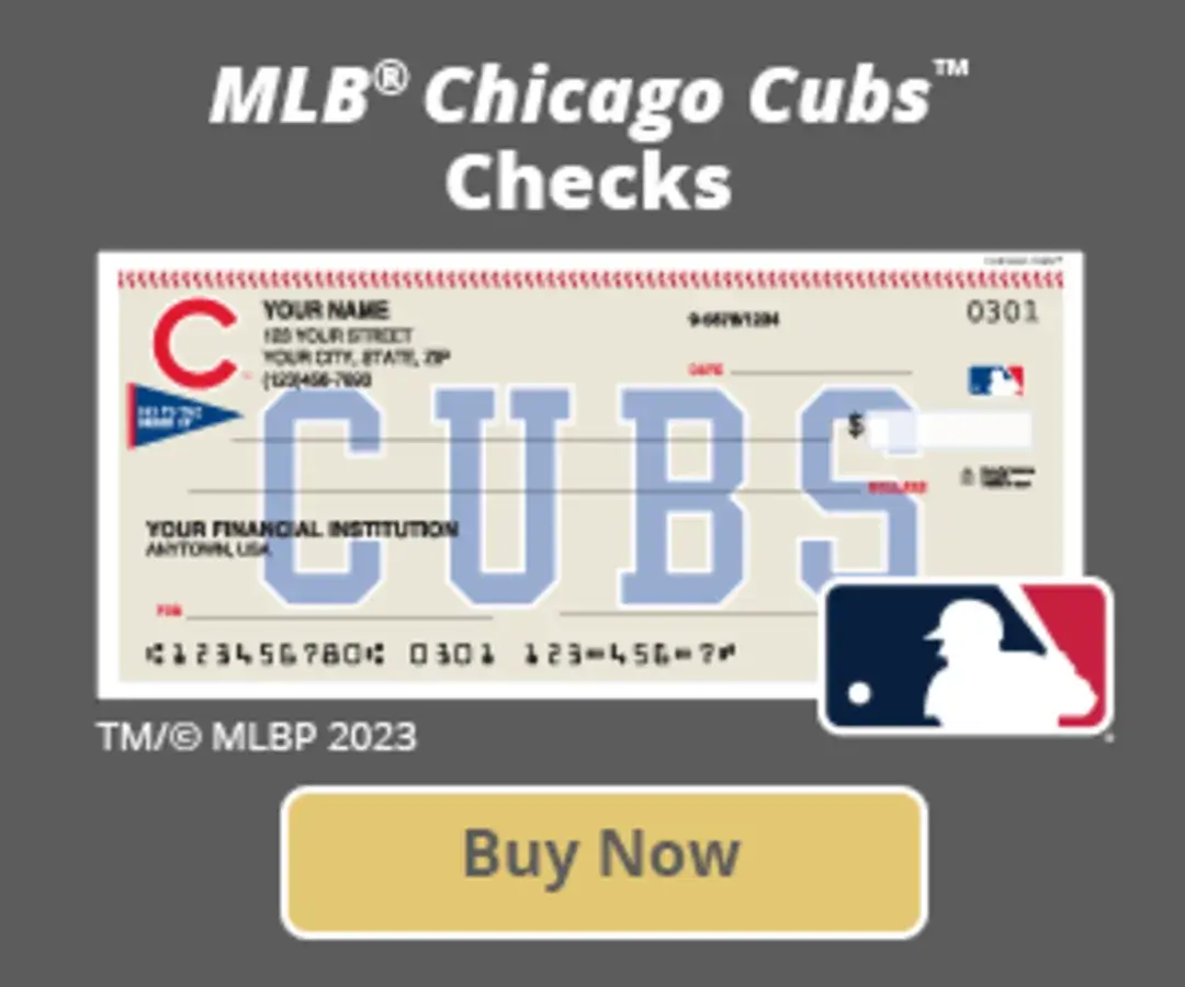 MLB Team Chicago Cubs bank checks